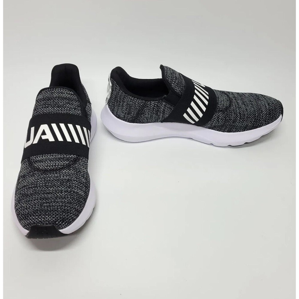 NEW Under Armour UA Surge 3 Slip On Men's 10 Running Athletic Shoes Black White